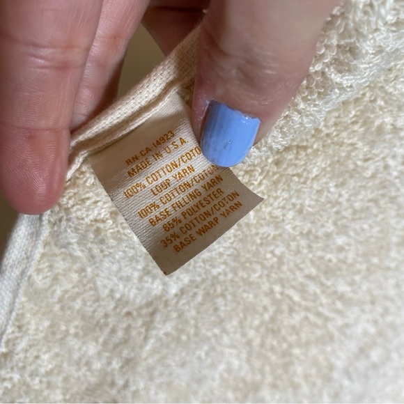 Vintage Cannon USA Mushroom Towel Fringe Cotton Loop Yarn Fresh MCM Butterfly - Picture 9 of 10